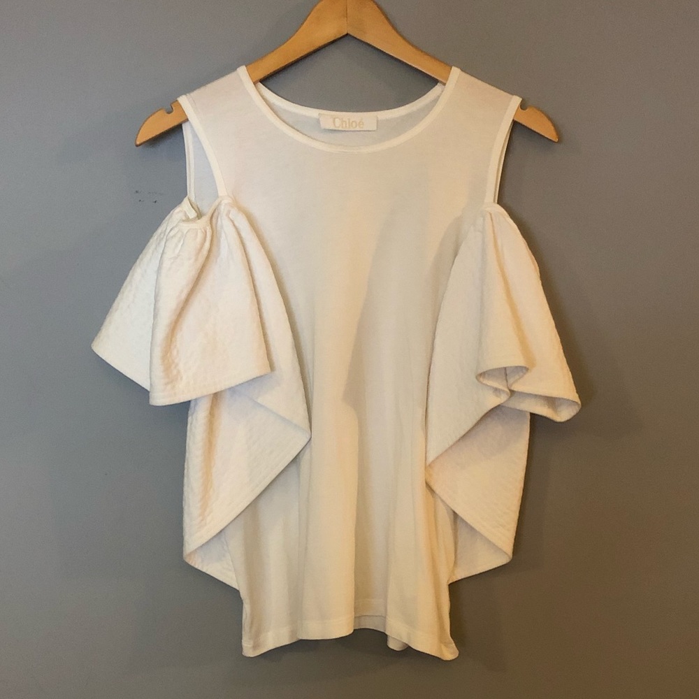 CHLOE flutter sleeve top